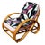 Mid-Century Modern Restored MCM Three-Strand Full Round Pretzel Lounge Chair W/ Arched "U" Base For Sale - Image 3 of 6