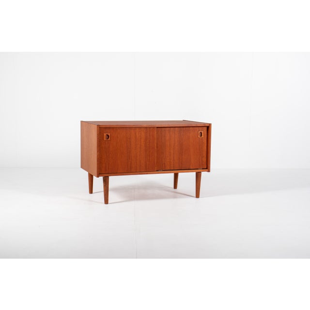 1960s Mid-Century Modern Danish Teak Sideboard with Sliding Doors, 1960s For Sale - Image 5 of 11