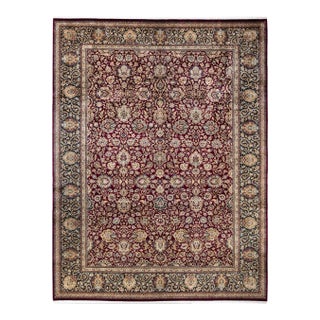 Mogul, One-of-a-Kind Hand-Knotted Area Rug in Purple, 10' 5" x 13' 6" For Sale