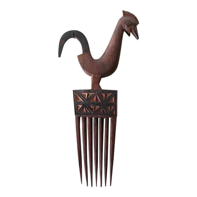 1950s Chokwe Comb Depicting a Rooster, Angola For Sale