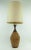 1960s Vintage Oversized Walnut and Cork Lamp With Shade For Sale - Image 11 of 11
