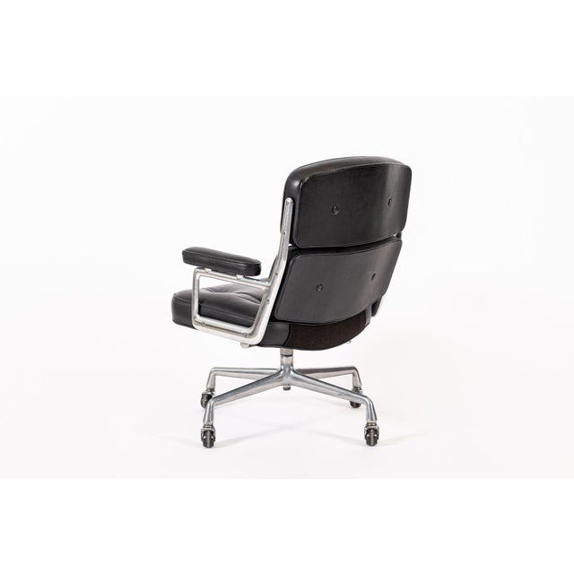 Eames for Herman Miller Time Life Black Leather Office Chair 1981 For Sale - Image 12 of 14