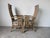 Vintage Coastal Organic Rattan and Leather Arm Dining Chairs – A Pair For Sale - Image 12 of 12