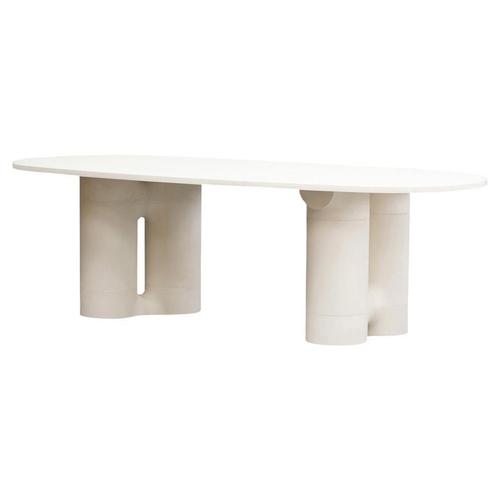 Moulded Mineral Natural White Table by Manufacture XXI For Sale - Image 7 of 7