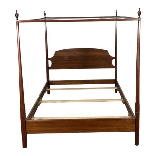 Late 20th Century Stickley Queen Size Canopy Bed For Sale