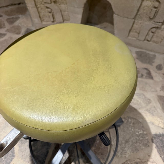 Mid-Century Medical Vintage Dental Assistant's Stool Adjustable Ergonomic For Sale - Image 11 of 12