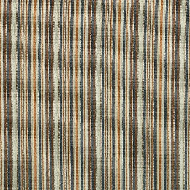 Sample - Schumacher Sinoir Stripe Fabric in Neutral For Sale