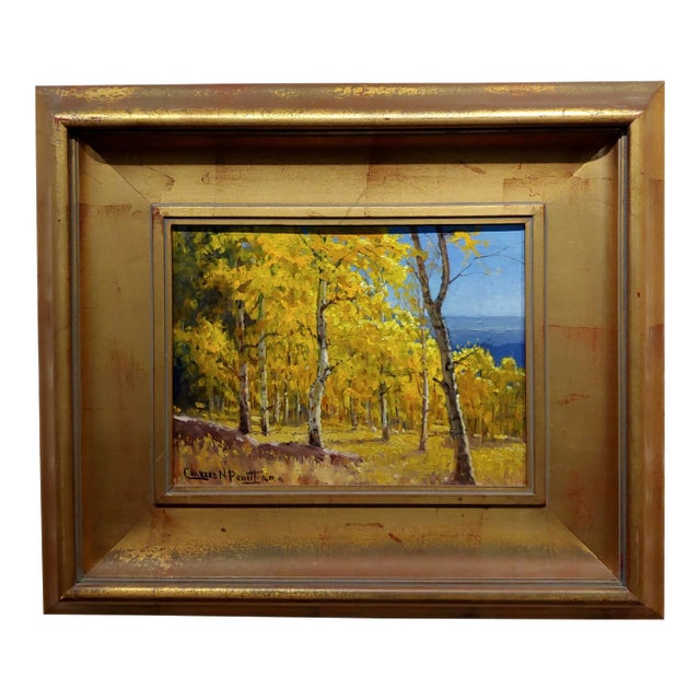 Charles Pruitt -Fall in a New Mexico Aspen Trees Landscape -Oil Painting For Sale