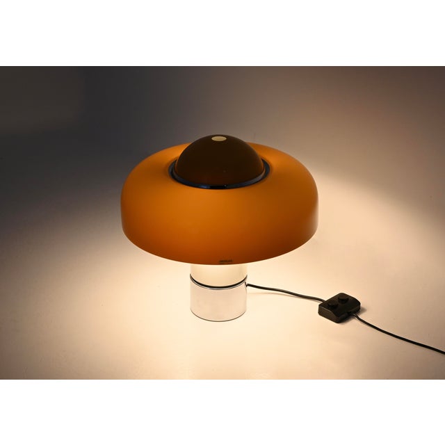 Metal Brumbry Table Lamp by Luigi Massoni for Harveiluce iGuzzini, 1970s For Sale - Image 7 of 15