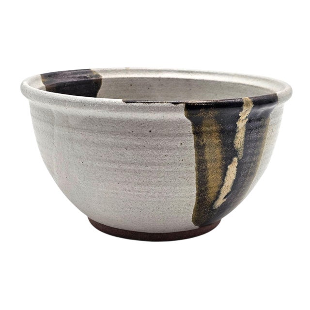 California Studio Pottery Stoneware Bowl With Drip Glaze Decoration 7" For Sale In San Francisco - Image 6 of 10