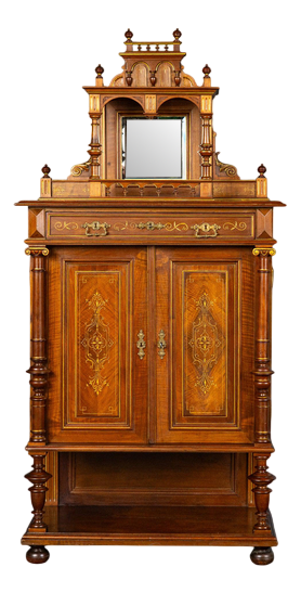 Wilhelminian Side Cabinet or Buffet Shelf, 1910s