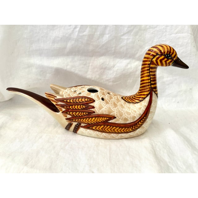 Rare Hermes Duck centerpiece in neutral colors, matching the duck scarf shown in last pic. (scarf not for sale) Perfect...