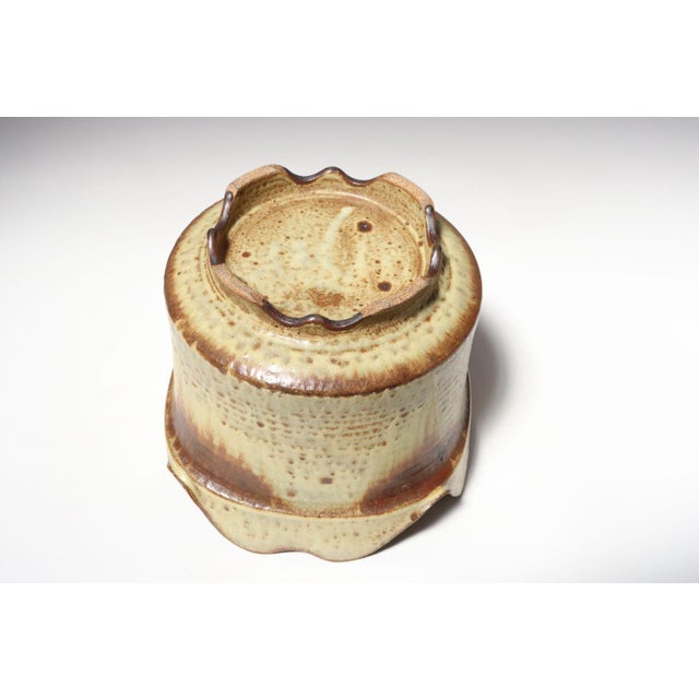 1970s Vintage Ochre Studio Pottery Square Planter by Deanna Nichols For Sale - Image 5 of 18