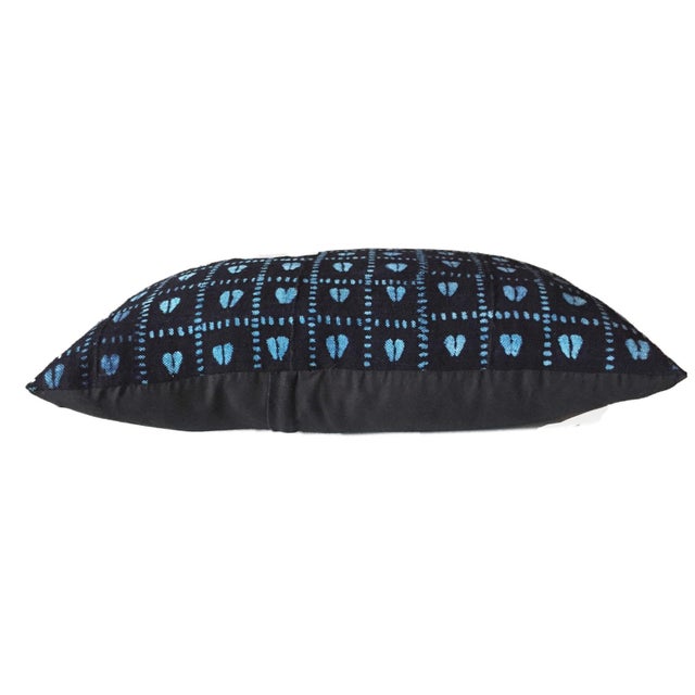 African African Custom Made Indigo Cloth Pillow 20" by 13" For Sale - Image 3 of 6