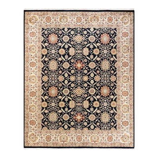 Mogul, One-of-a-Kind Hand-Knotted Area Rug in Black, 8' 3" x 10' 4" For Sale