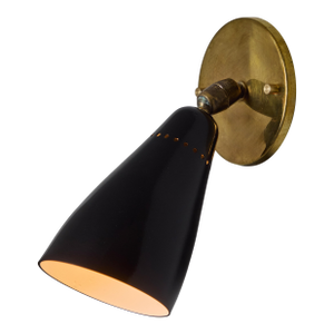 1950s Giuseppe Ostuni Model #101 Black Articulating Sconce for O-Luce