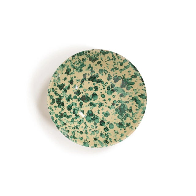 English Sharland England Splatter Bowl, Large, Yellow & Verde For Sale - Image 3 of 5