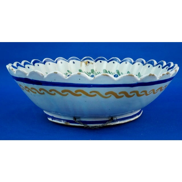 Ceramic Large Antique French Ceramic Bowl by Henriot Quimper, 1800s For Sale - Image 7 of 18