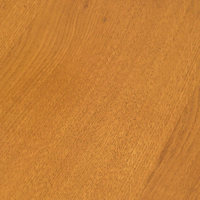 Vintage Italian Solid Oak Square Coffee Table For Sale - Image 11 of 11