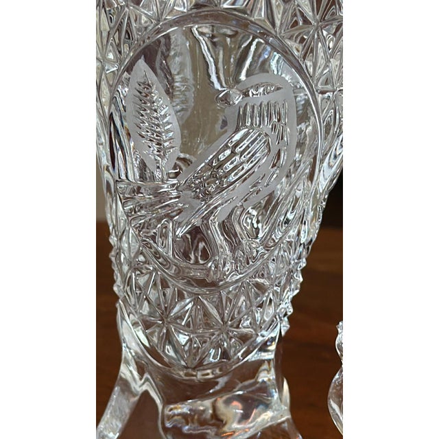 Glass 1980s Vintage Lead Crystal Byrdes Cornucopia West Germany For Sale - Image 7 of 9