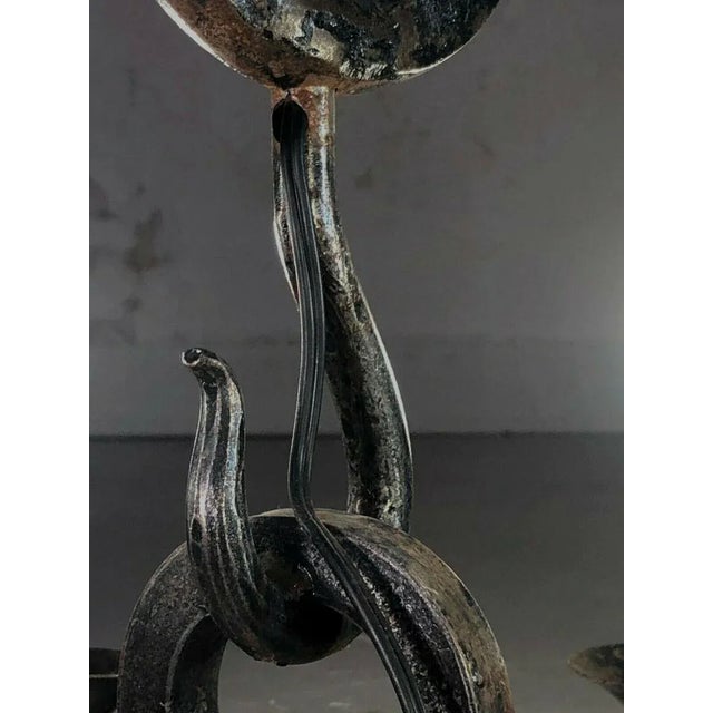 Black Suspension Lamp by Jean-Pierre Ryckaert for Le Dauphin, France, 1950 For Sale - Image 8 of 10