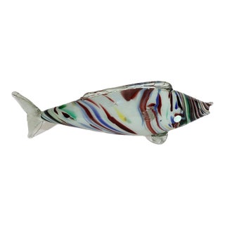 Large Murano End of Day Glass Fish Vase 1960s Murano, Italy For Sale