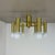 Italian Space Age Brass Ceiling Sconce in the style of Stilnovo, Italy, 1970s For Sale - Image 3 of 18