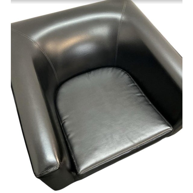 Bauhaus Art Deco Lounge Chairs in Vinyl Leather, 1940s, Set of 2 For Sale - Image 11 of 18