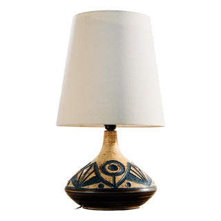 Model 3077-3 Ceramic Table Lamp by Noomi Backhausen and Arne Finne Nielsen for Søholm, 1960s For Sale