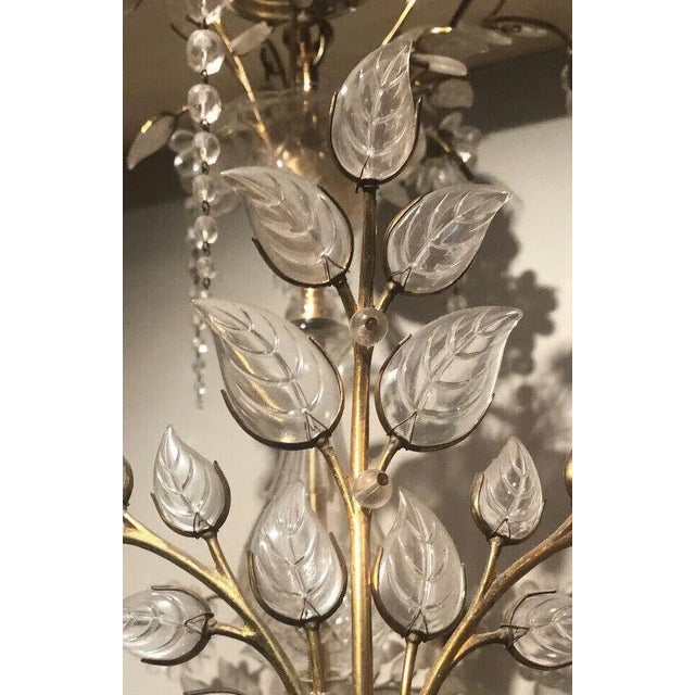 Exceptional 1940's XL Hollywood Regency Cut Crystal Garden Chandelier - Hand Crafted Attrib. Maison Bagues For Sale - Image 9 of 13