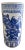 Blue and White Chinoiserie Porcelain Umbrella Stand With Bird Motif For Sale
