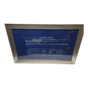 Original Yacht Blueprint of an Eldredge-McInnis 55-Foot Express Cruiser Yacht
