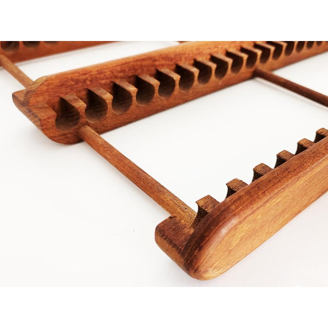 1980s Teak Wood CD Tray Rack With 40 Slots by Kalmar | Chairish