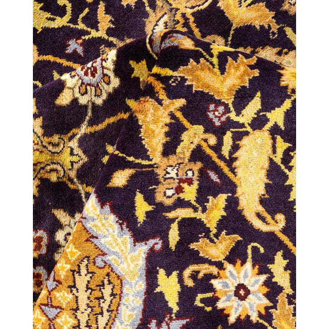 Textile Mogul, One-of-a-Kind Hand-Knotted Area Rug in Purple, 8' 1" x 10' 4" For Sale - Image 7 of 8