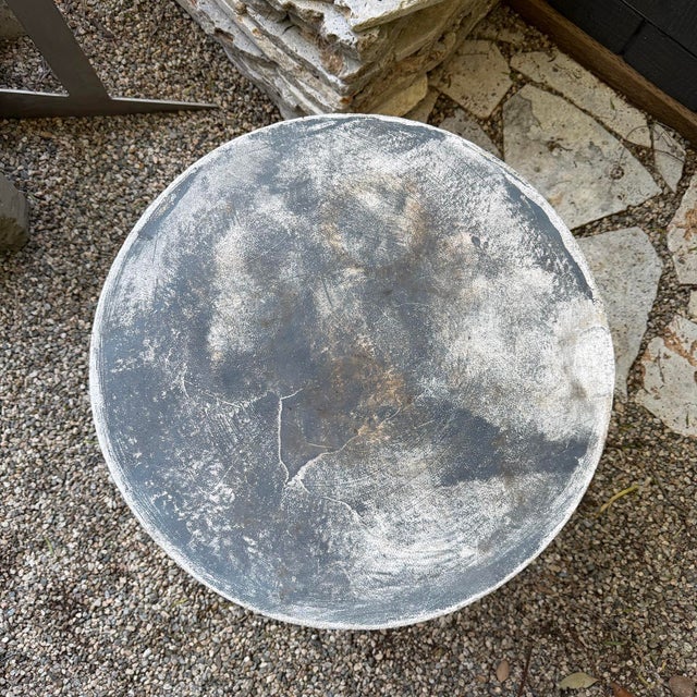 20th Century Brutalist Concrete Metal Side Table For Sale In Los Angeles - Image 6 of 11