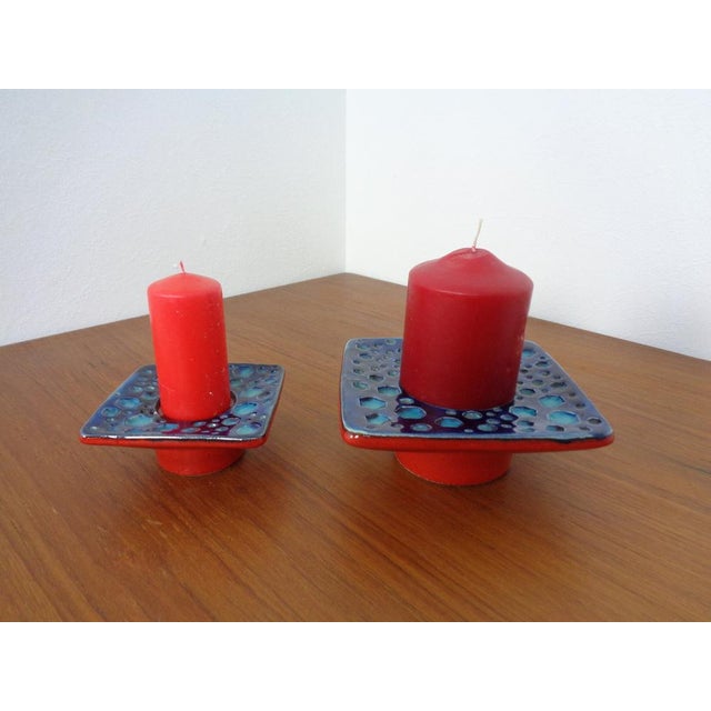Studio Ceramic Candleholders from Dumler & Breiden, 1970s, Set of 2 For Sale - Image 6 of 18
