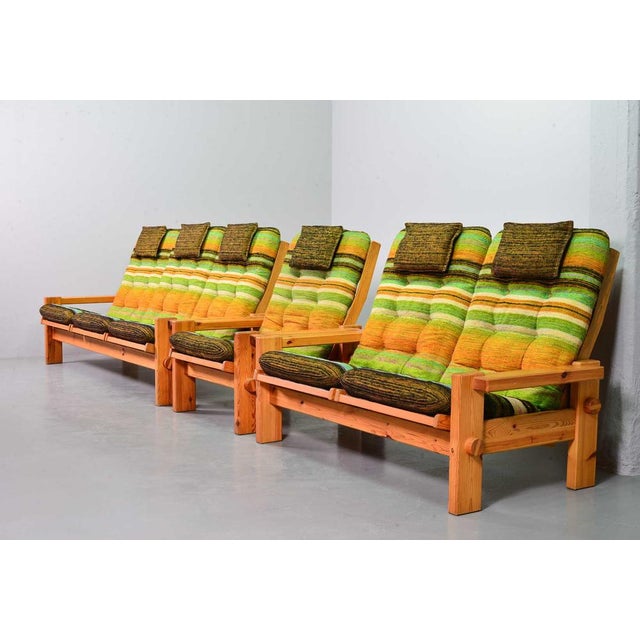 Three-Seater Dymling Sofa in Pinewood by Yngve Ekström for Swedese, 1970s For Sale - Image 17 of 18