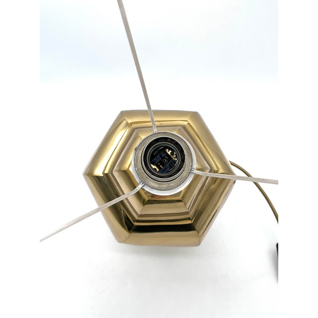 Large Hollywood Regency Twisted Brass Table Lamp by Gomiero, Italy, 1970s For Sale - Image 10 of 18