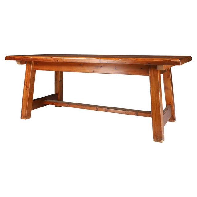 Mid-Century French Pine Dining Table, 1970s For Sale - Image 11 of 11