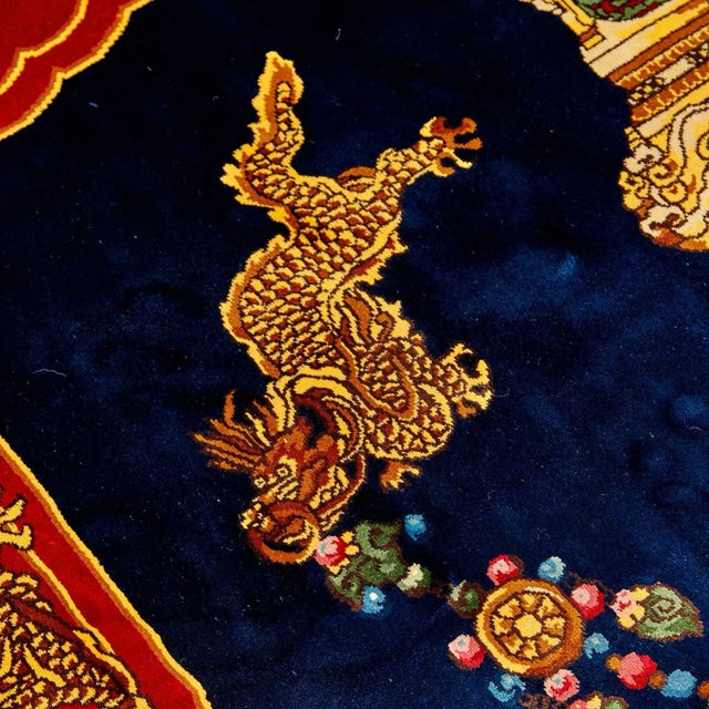 Italian Garden Silk Rug by Gianni Versace for Atelier Versace, 1980s For Sale - Image 16 of 17