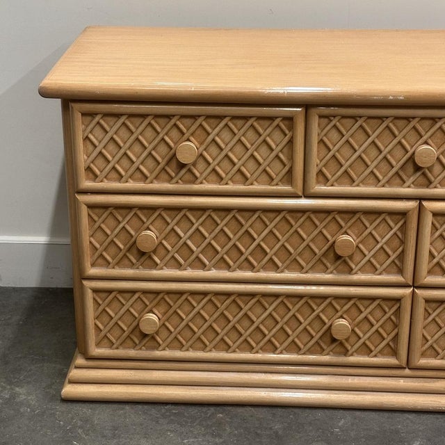 155cm wide x 50cm deep x 74cm high A beautifully crafted French dresser by Maugrion – Le Rotin Prestige, renowned for...