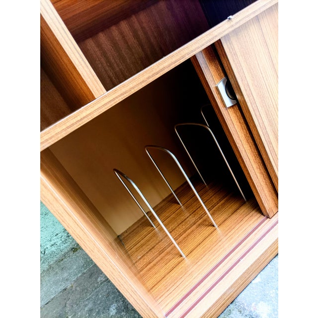 Brown Hi-Fi Vinyl Cabinet by Berlioz, 1970s For Sale - Image 8 of 11