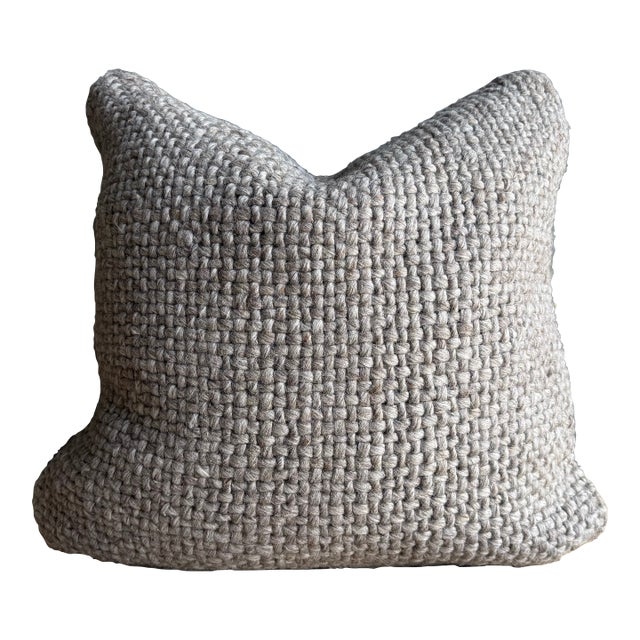 Amari Wool Pillow - Dark Grey For Sale