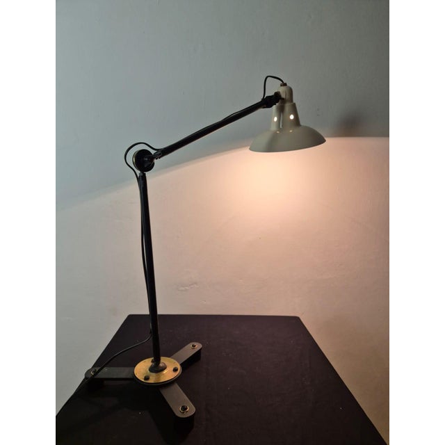 Mid-Century Modern Industrial Adjustable Table Lamp, 1950s For Sale - Image 3 of 18