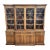Vintage American Mahogany & Bubble Glass Curio Vitrine Bookcase Breakfront For Sale
