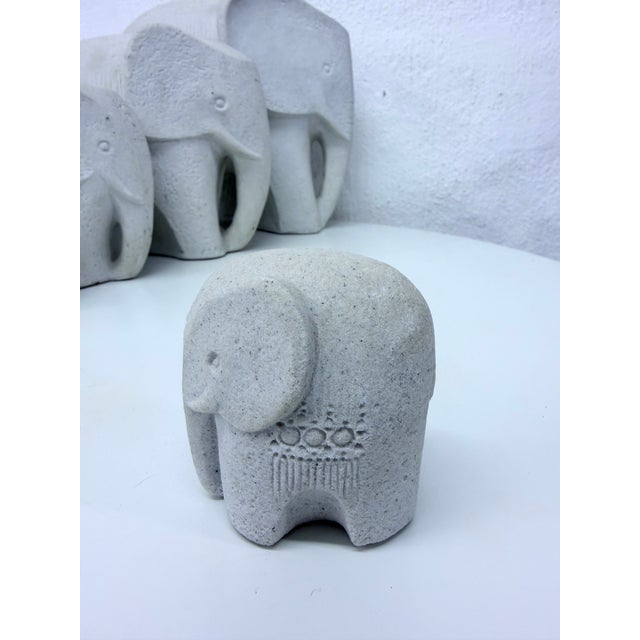 Cast Stone Elephants from Marbell, Belgium, 1960s, Set of 5 For Sale - Image 13 of 18