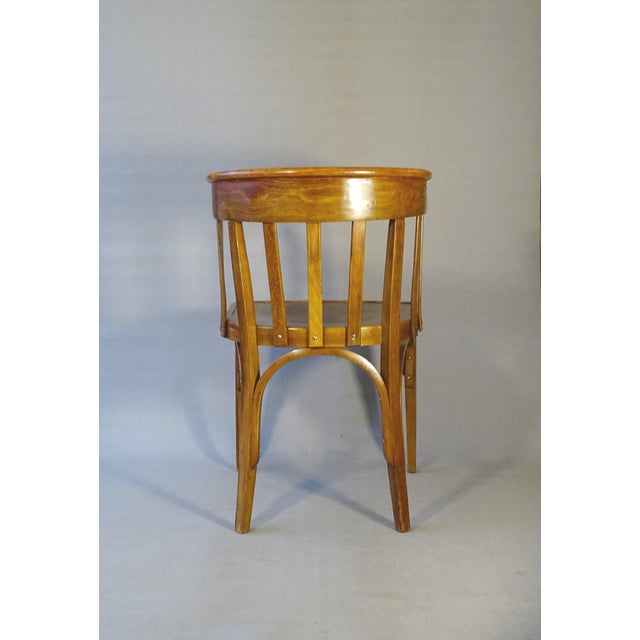 1920s Art Deco Armchair in Curved Wood from Horgen-Glarus Switzerland, 1925 For Sale - Image 5 of 11