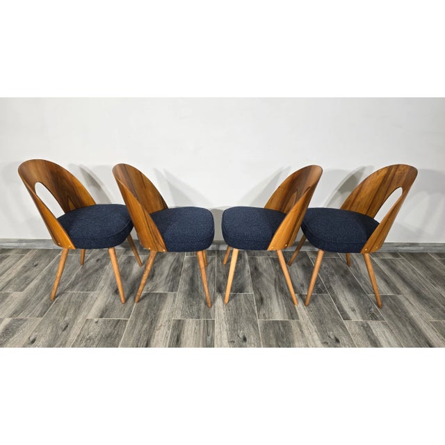 Textile Dining Chairs by Antonin Suman, 1960s, Set of 4 For Sale - Image 7 of 12