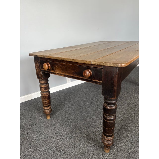 Brown 19th Century English Pine Table For Sale - Image 8 of 8