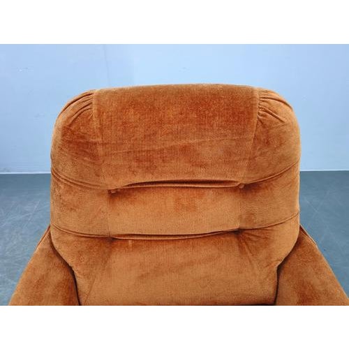Space Age Italian Lounge Chairs in Orange Upholstery, 1970s, Set of 2 For Sale - Image 16 of 18